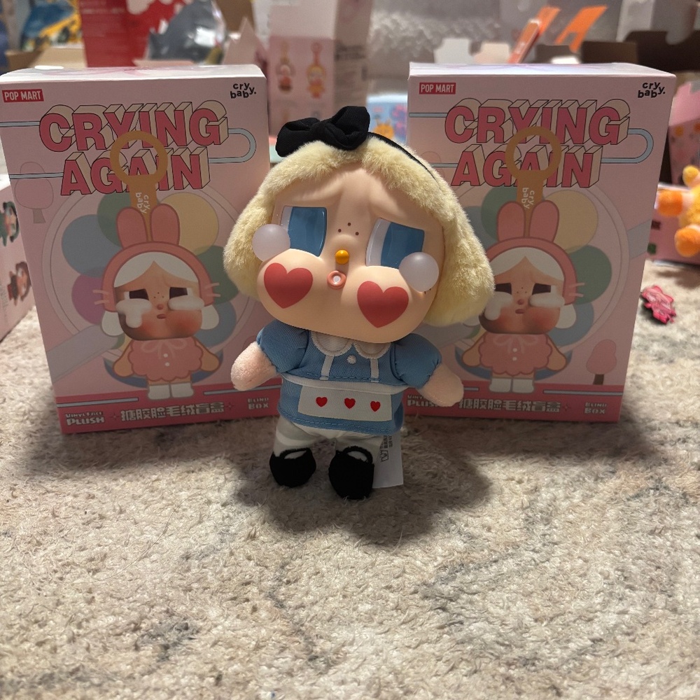 Pop MART Crybaby Crying Again - Vinyl Plush Pendant - She’s Alice Doll